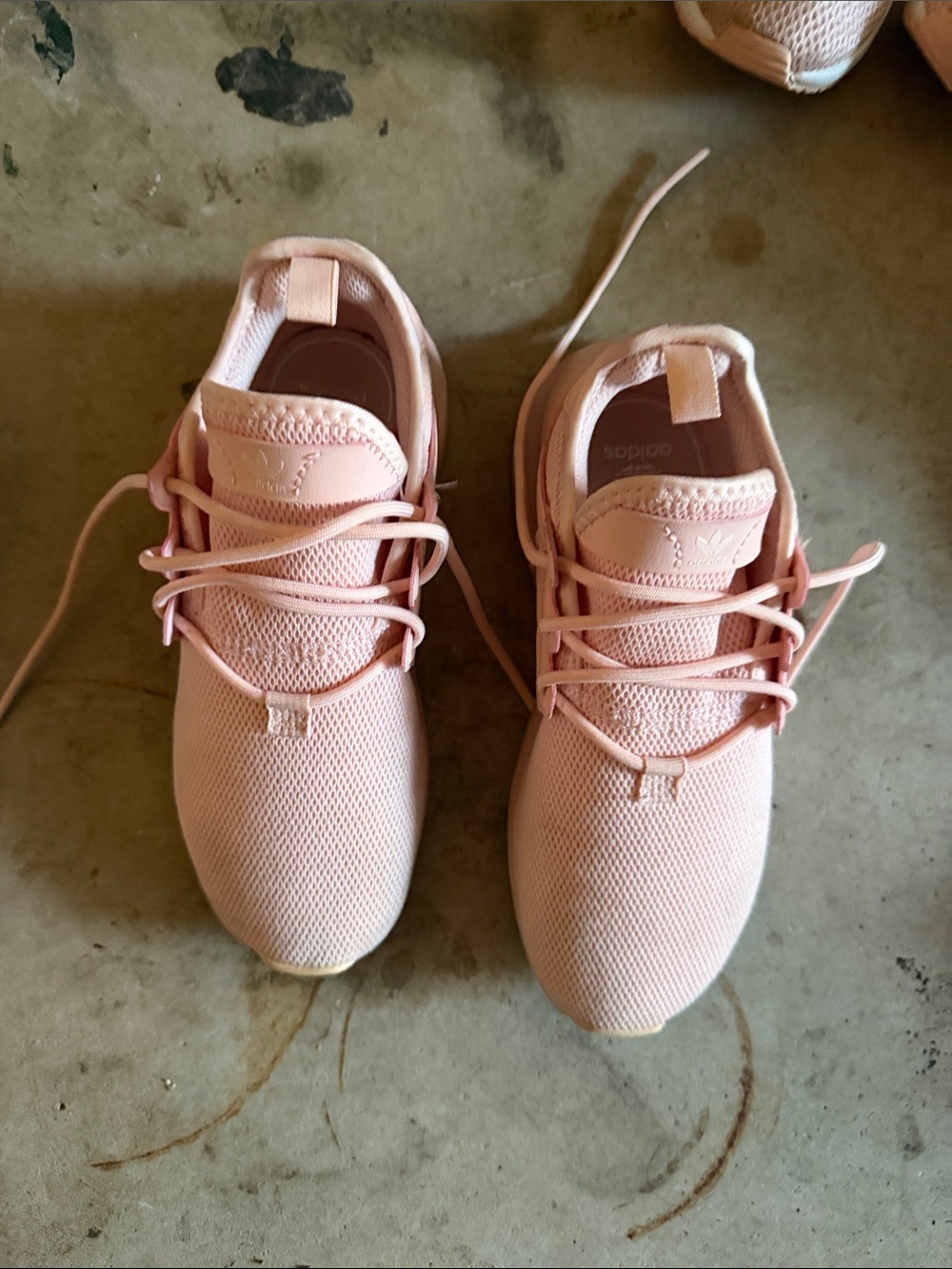 Kids Pink Adidas Lightweight Athletic Sneakers
